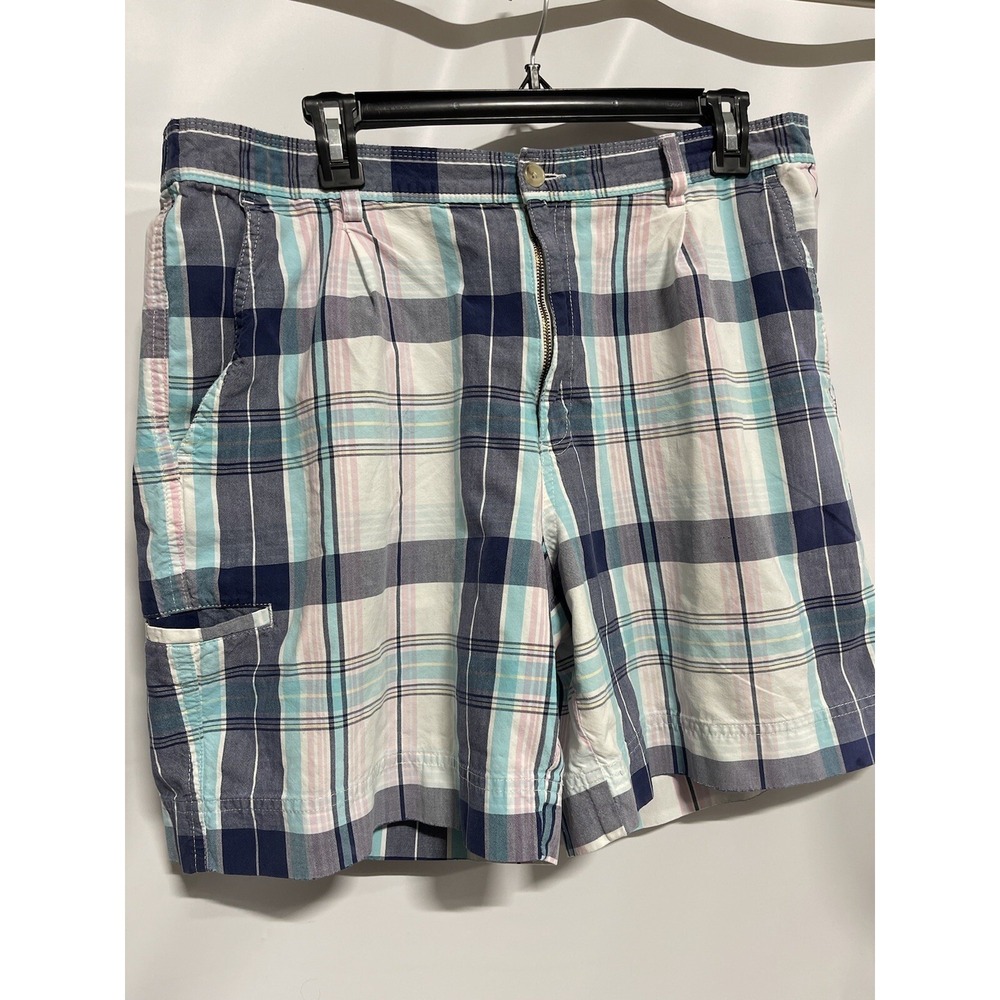 saddlebred multicolor mens plaid shorts size 36 Good Condition